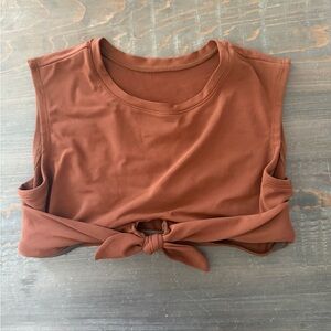Robin Piccone Orange Sleeveless Crop Muscle Tee